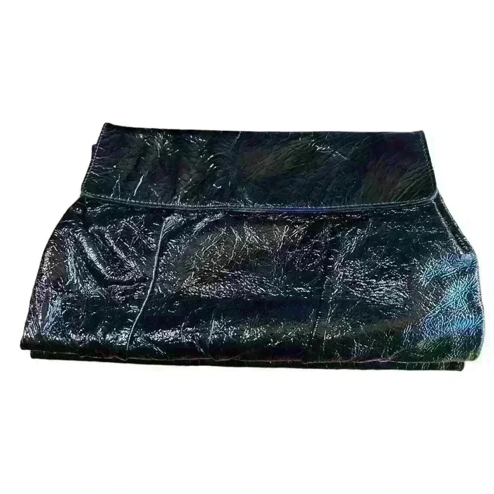 Goldenbleu black patent leather convertible purse‎